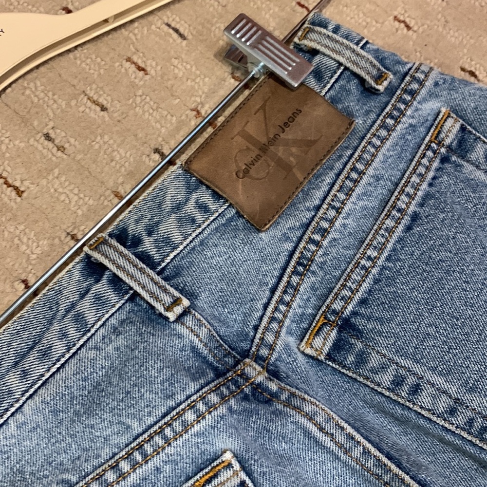 Calvin Klein - VINTAGE - ripped jeans - double stone wash